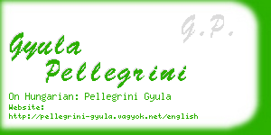 gyula pellegrini business card